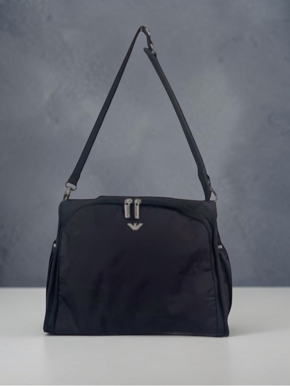 ARMANI BABY BLACK NYLON BAG